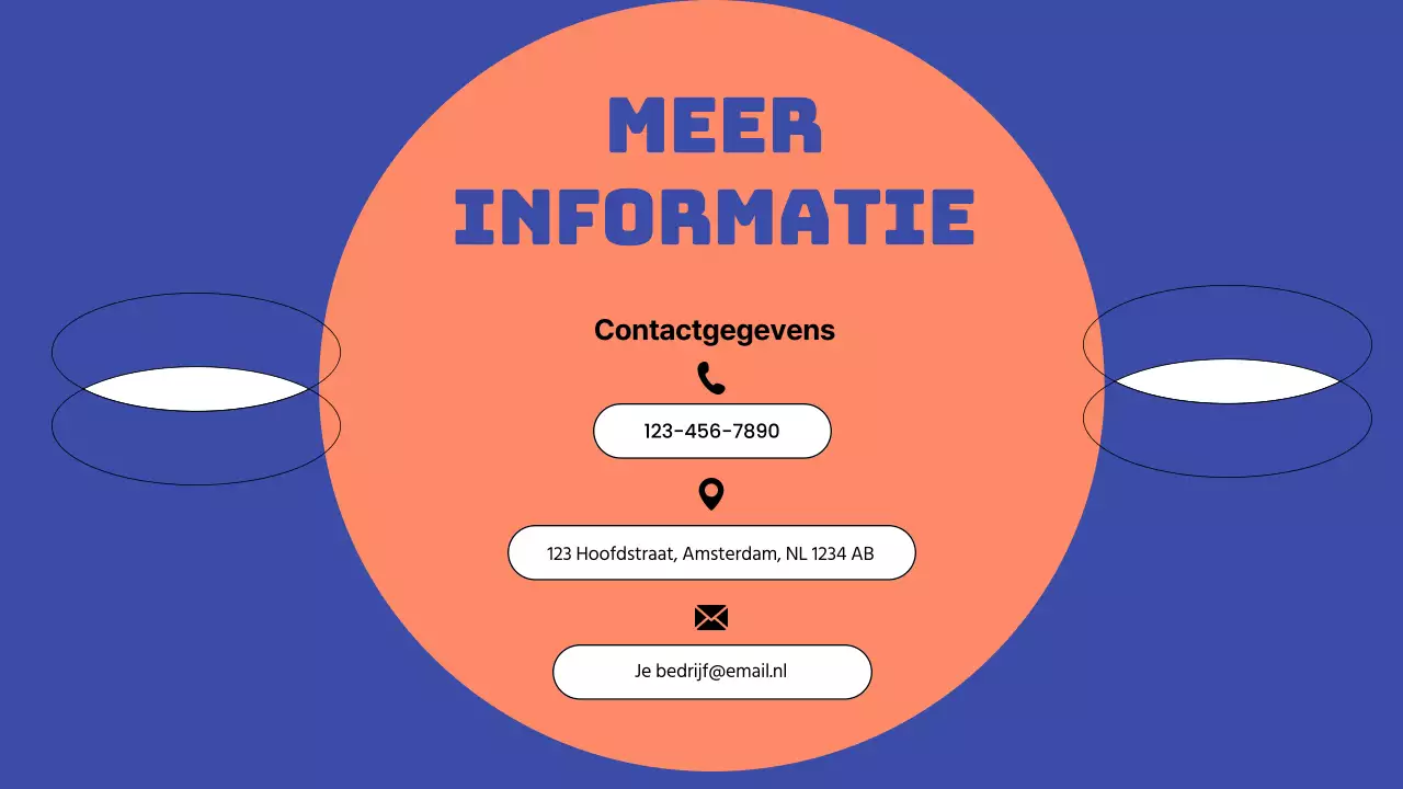 Blauw en oranje eenvoudige e-mailmarketing bedrijfsstrategie