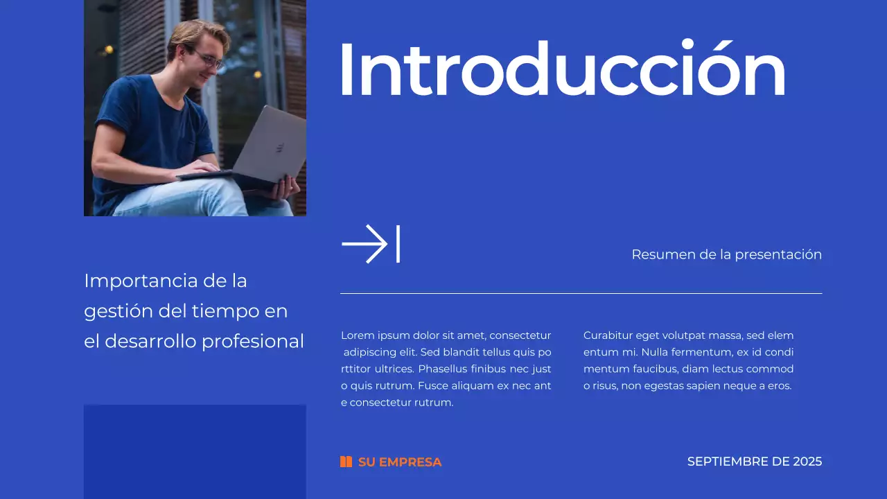 Blue Simple Time Management Plan Material de estudio