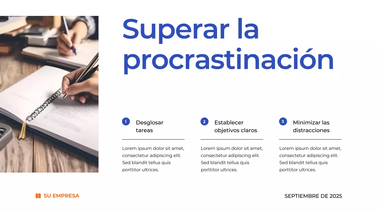 Blue Simple Time Management Plan Material de estudio