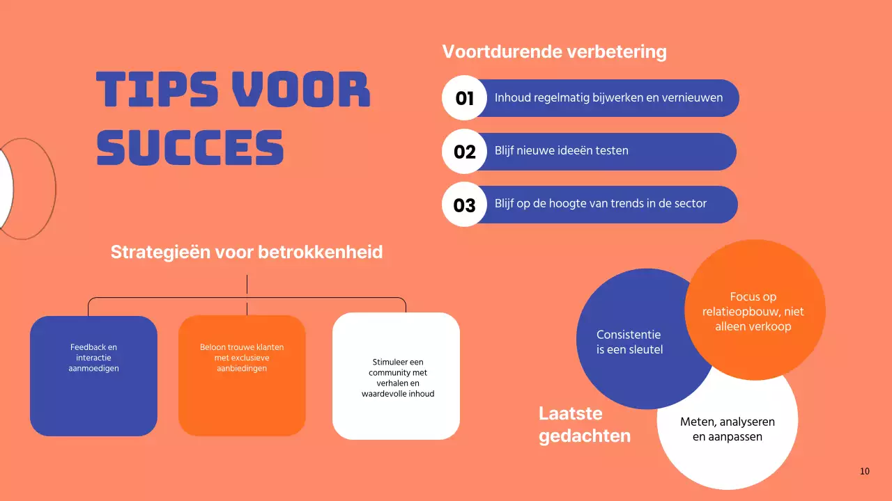 Blauw en oranje eenvoudige e-mailmarketing bedrijfsstrategie