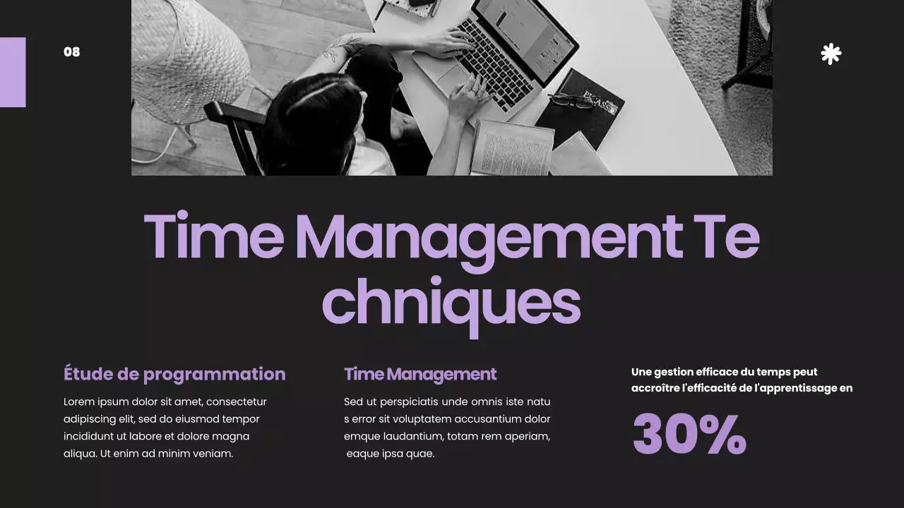 Purple White Simple Strategic Study Class Materials (matériel d'étude stratégique simple)