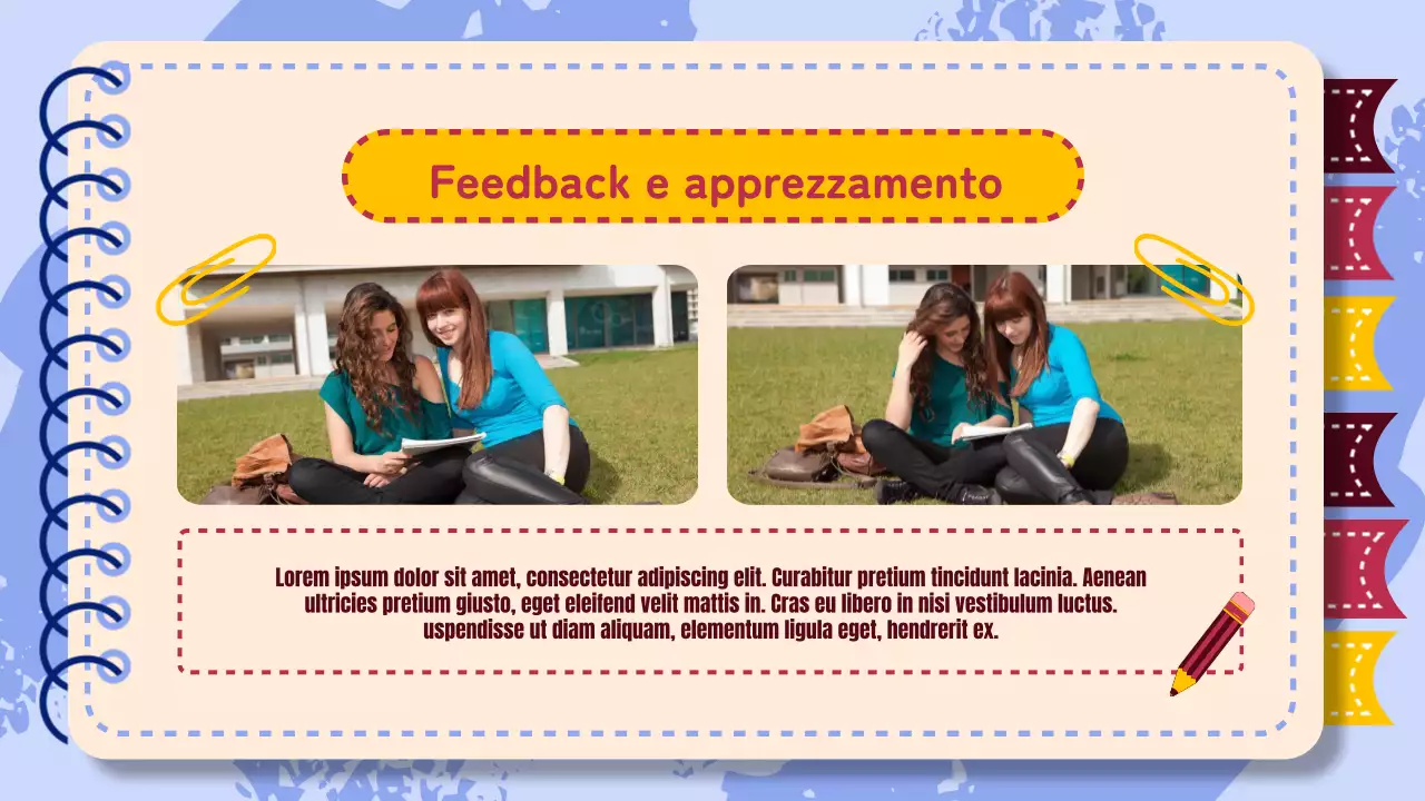 Materiale di studio per il progetto di gruppo di animazione viola