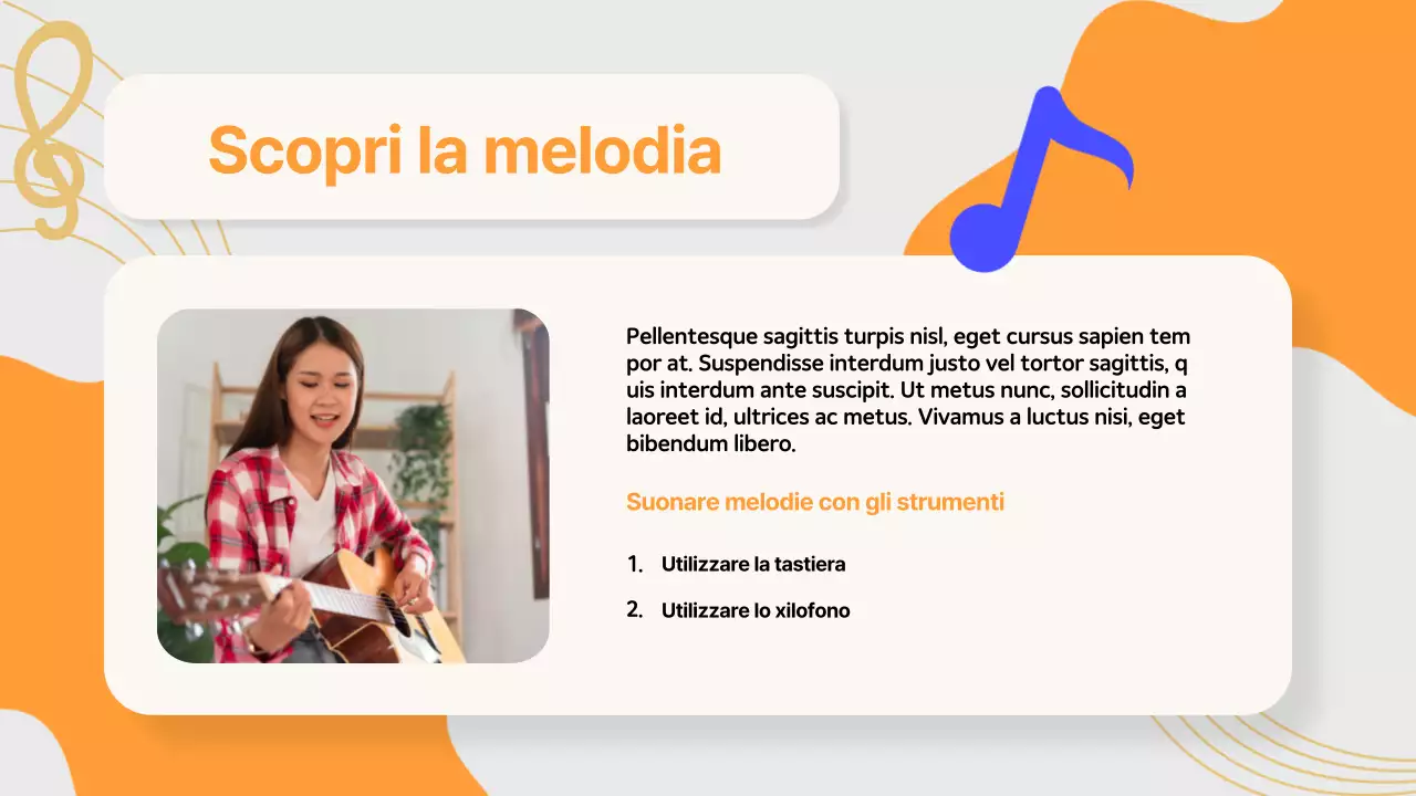 Materiale di studio sui Melody Makers della musica pop viola