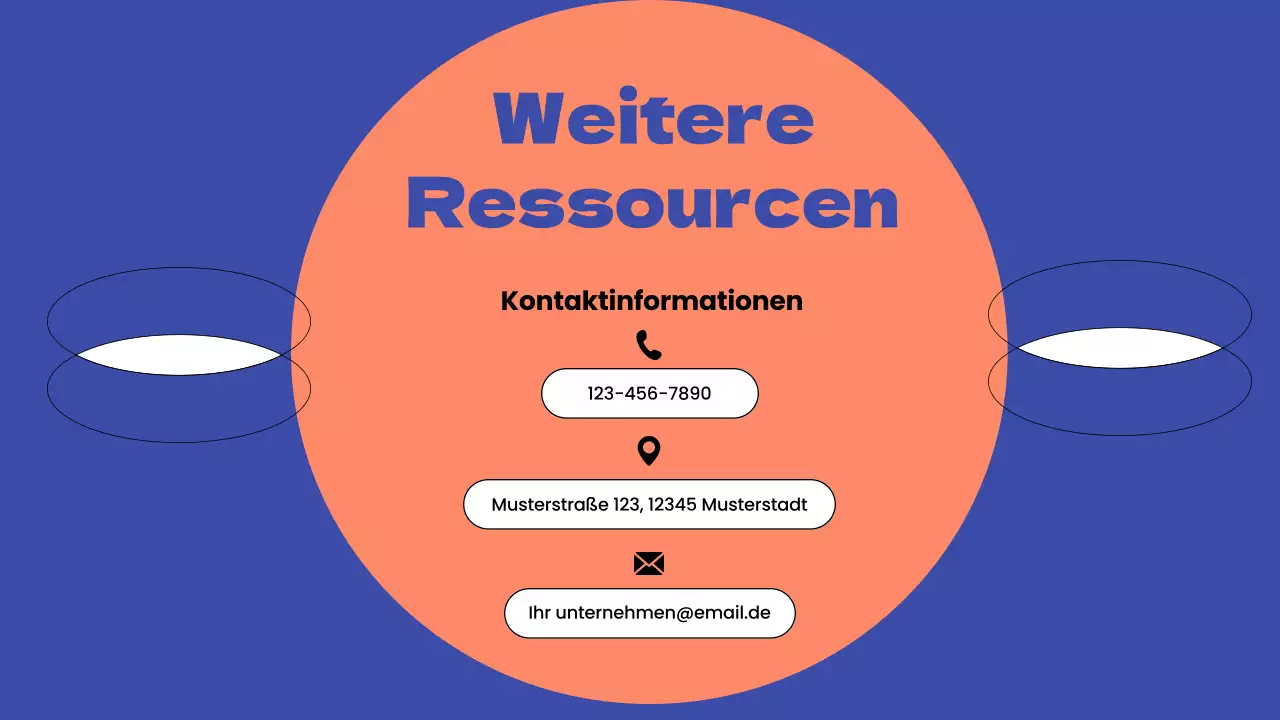 Blaue und orangefarbene einfache E-Mail-Marketing-Geschäftsstrategie