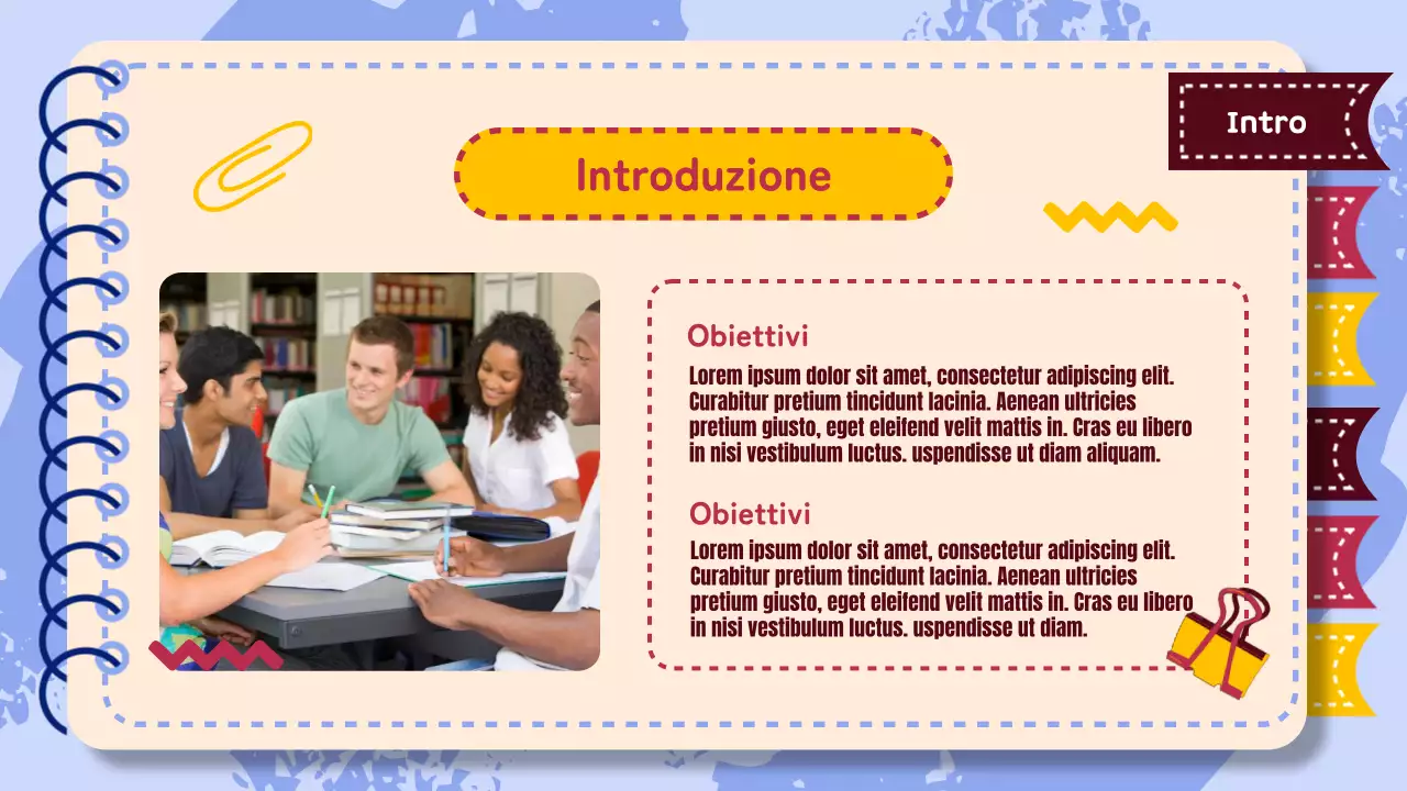 Materiale di studio per il progetto di gruppo di animazione viola