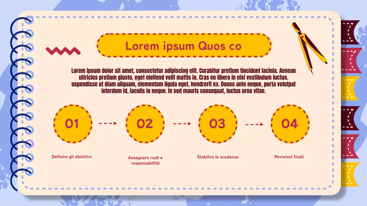 Materiale di studio per il progetto di gruppo di animazione viola