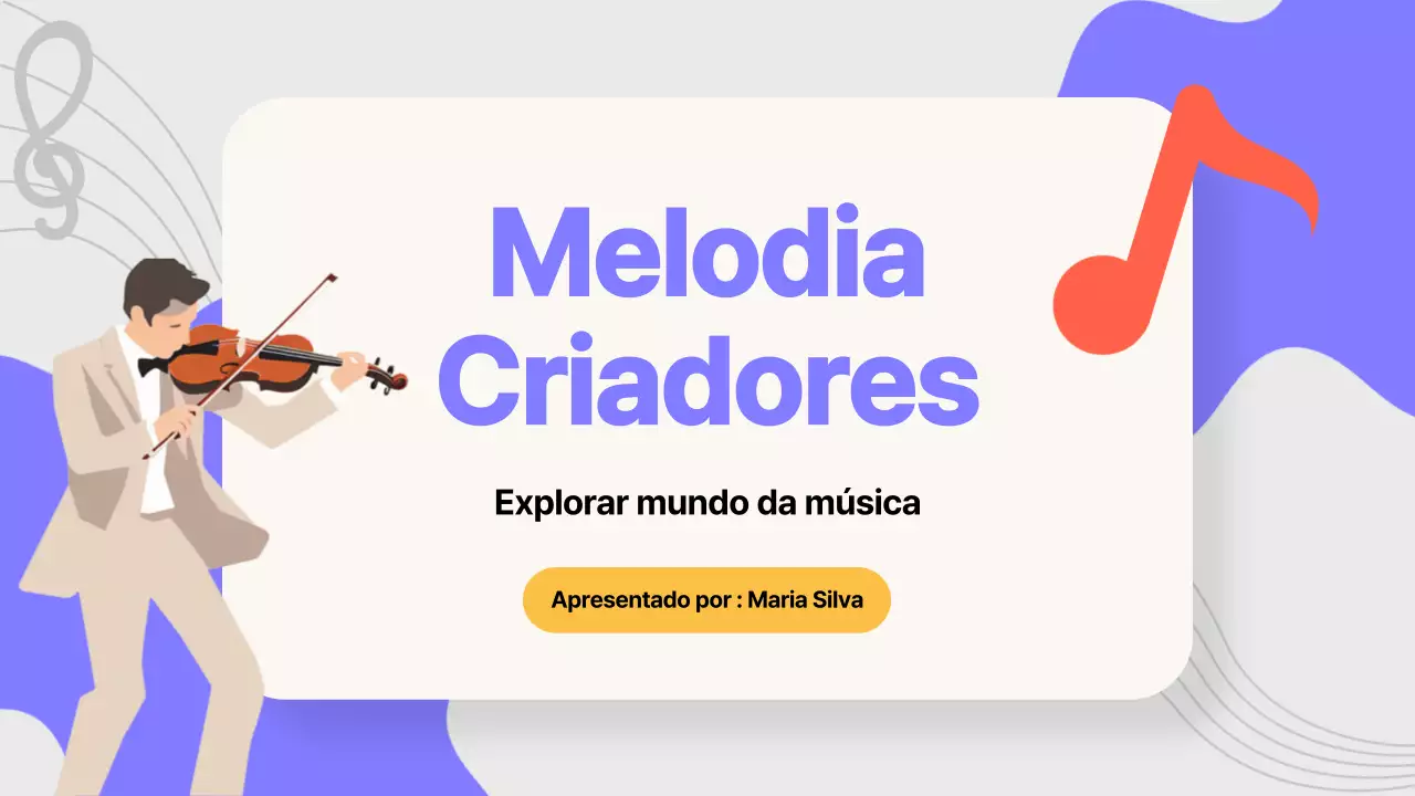Materiais de estudo do Purple Pop Music Melody Makers