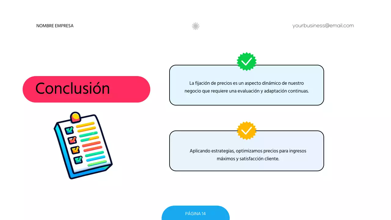 Encuesta roja y verde sobre la estrategia moderna de fijación de precios de las empresas