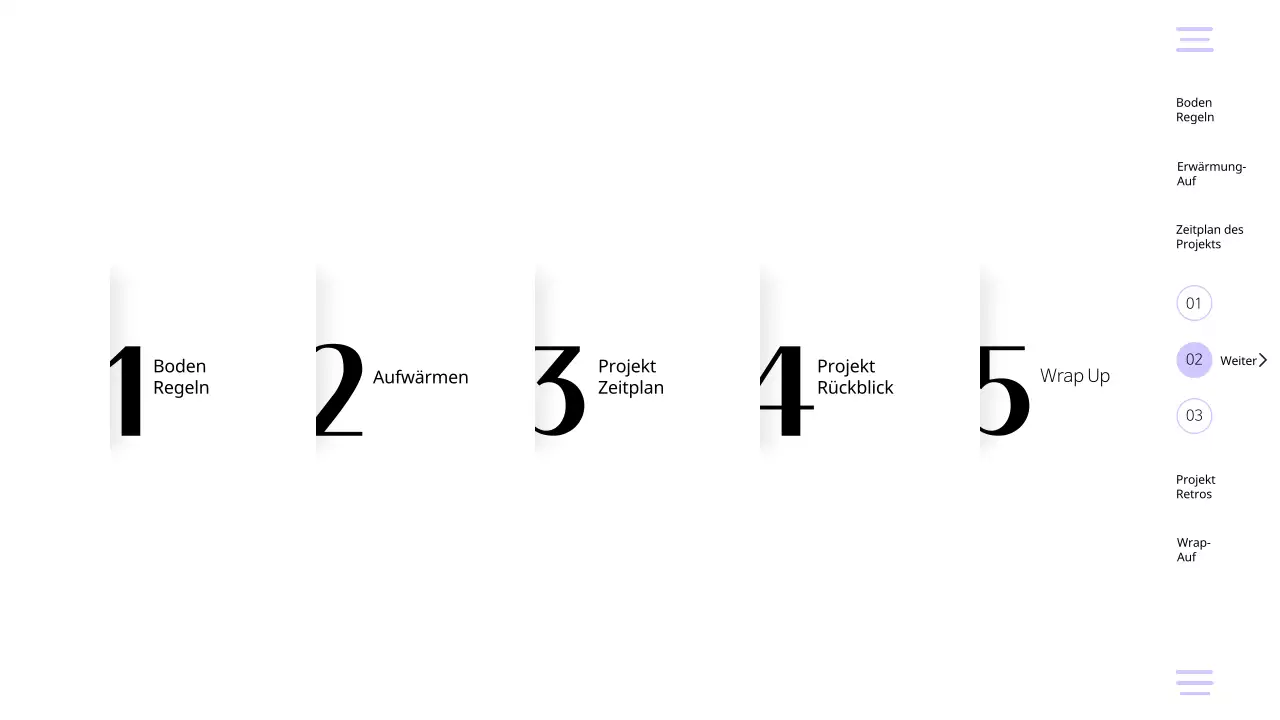 Violett Gelb Modern Einfach Team Retrospektive