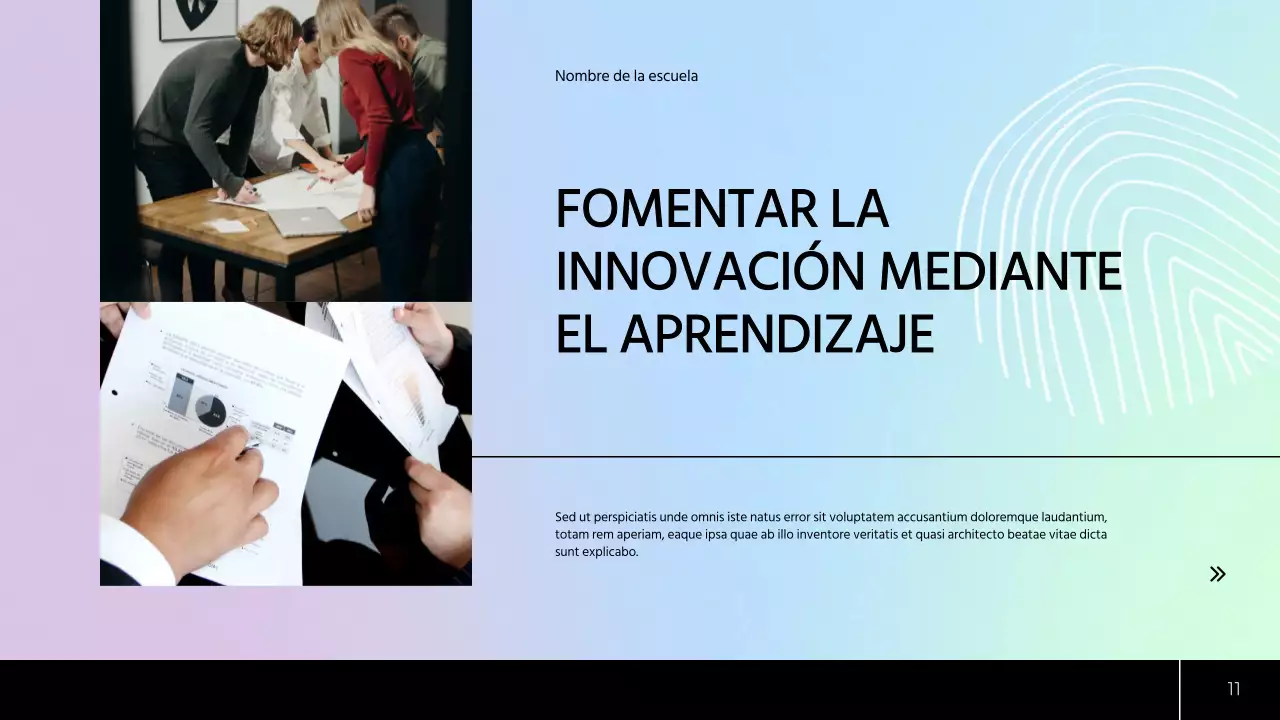 Plan de estudio moderno verde y azul Material de clase