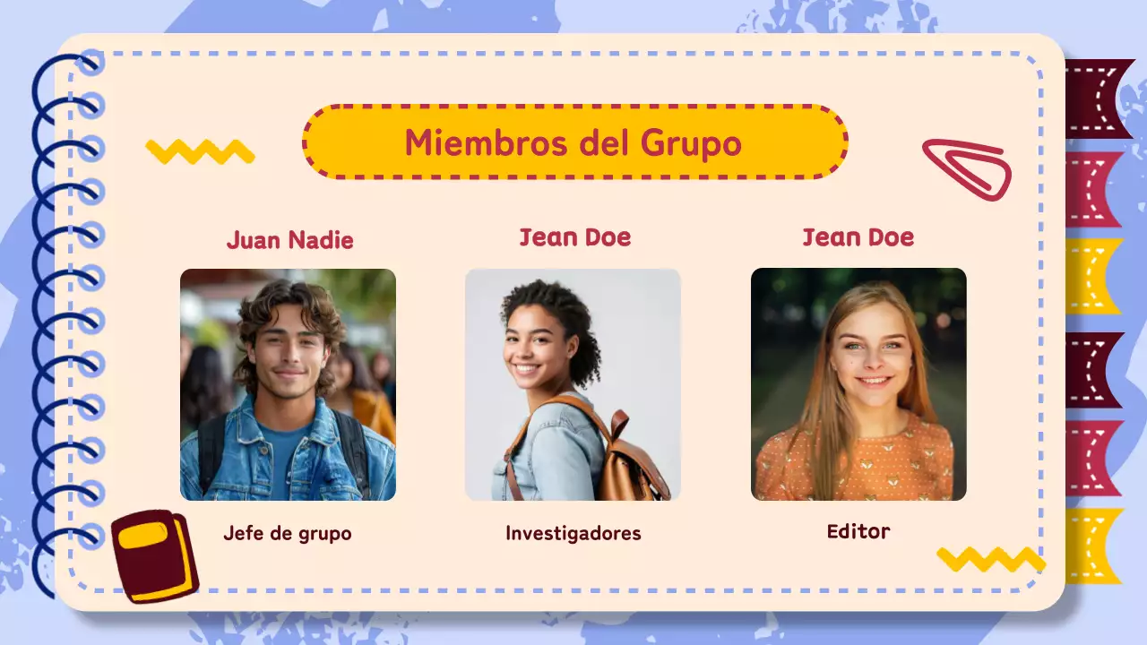 Material de estudio del proyecto de grupo de animación Purple