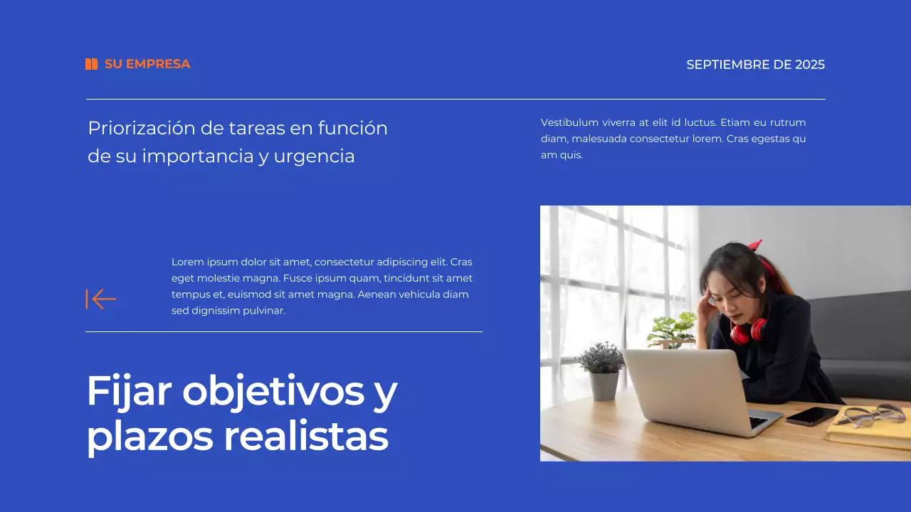 Blue Simple Time Management Plan Material de estudio