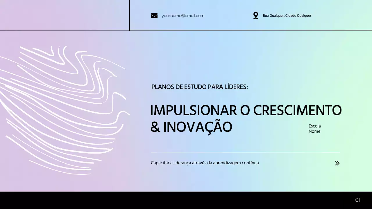 Plano de estudo moderno verde e azul Material de aula