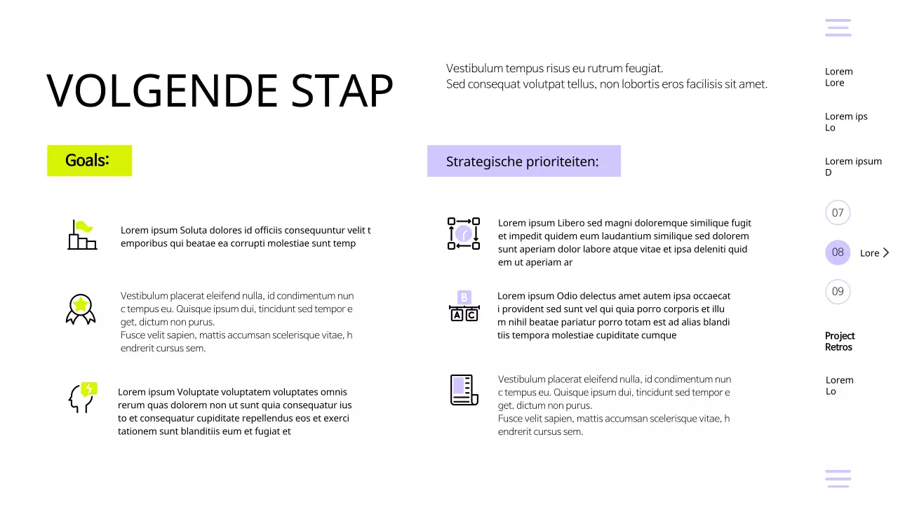 Paars Geel Modern Eenvoudig Team Terugblik