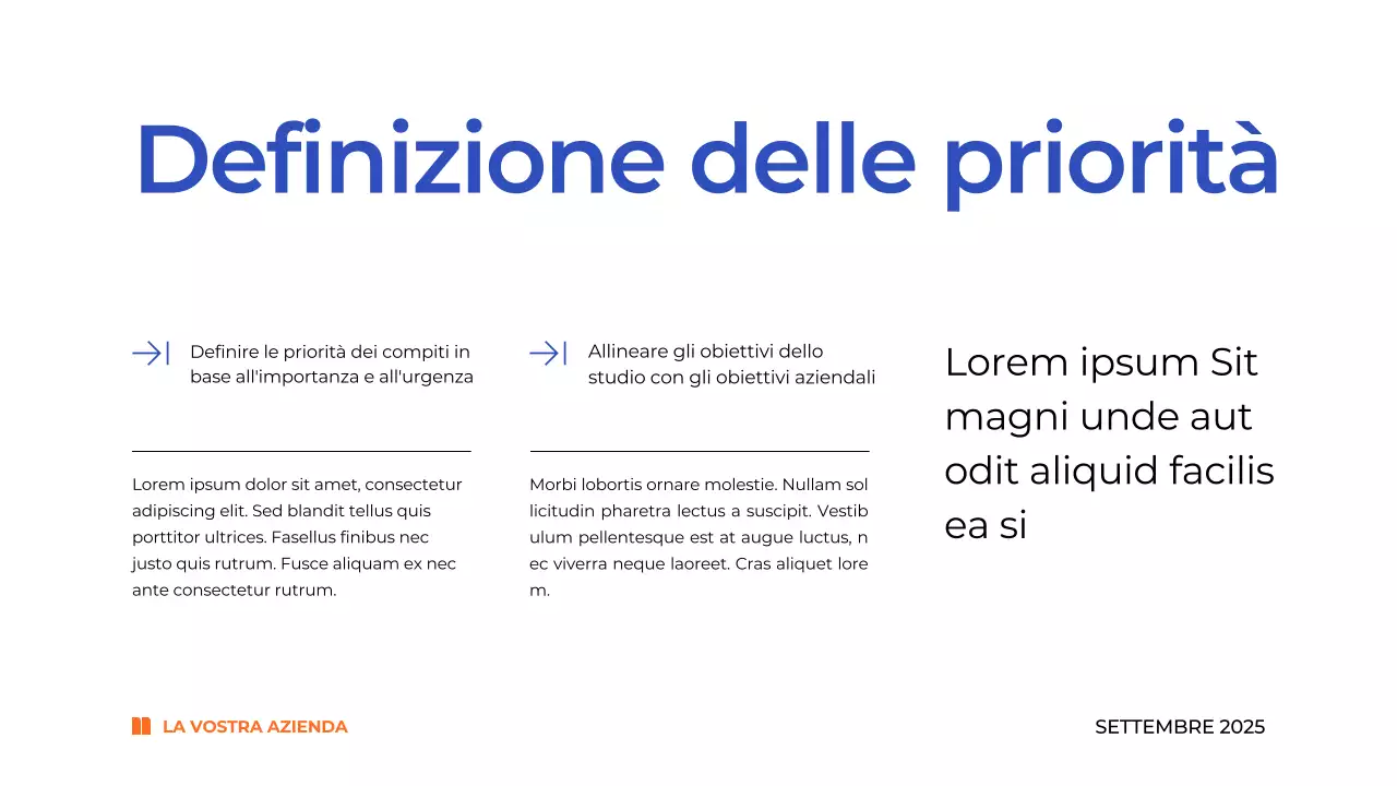 Materiale di studio del Piano di gestione del tempo blu semplice