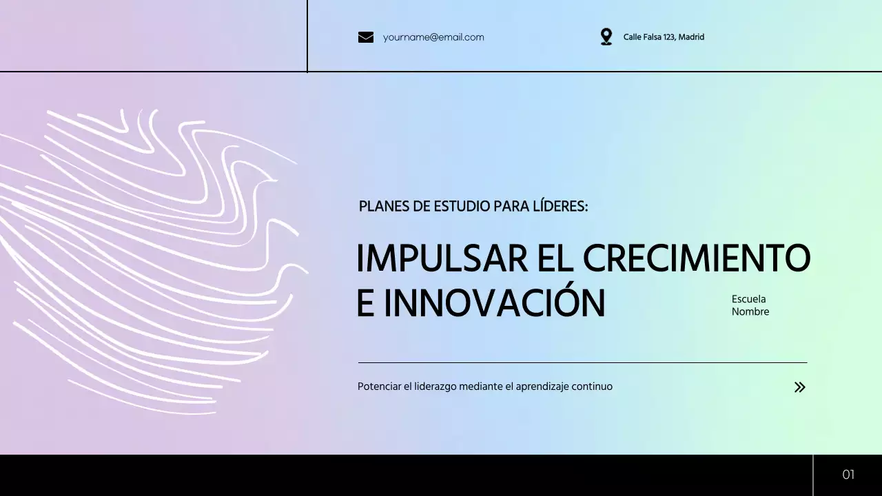 Plan de estudio moderno verde y azul Material de clase