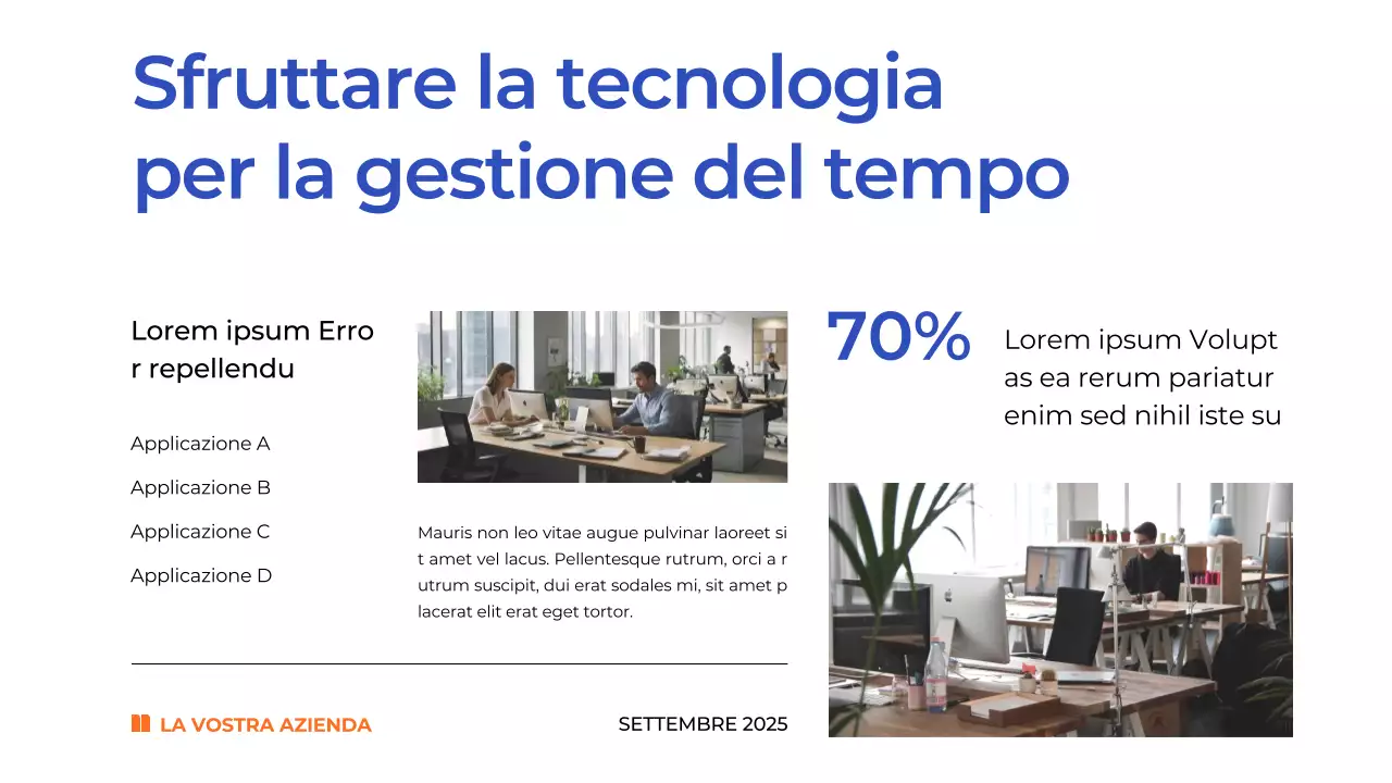 Materiale di studio del Piano di gestione del tempo blu semplice