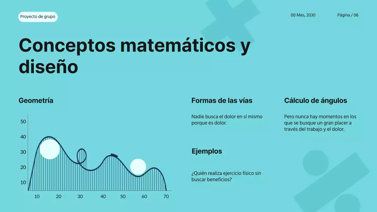 Azul Rosa Blanco Simple Moderno Proyecto de Grupo Matemáticas Materiales de Estudio