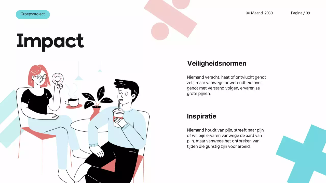 Blauw Roze Wit Eenvoudig Modern Groepsproject Wiskunde Studiemateriaal