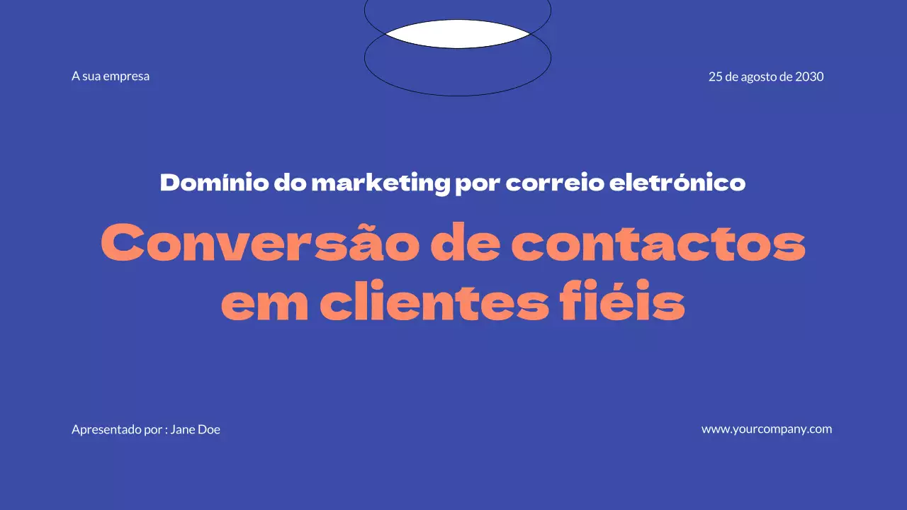 Estratégia empresarial de marketing por correio eletrónico simples azul e laranja