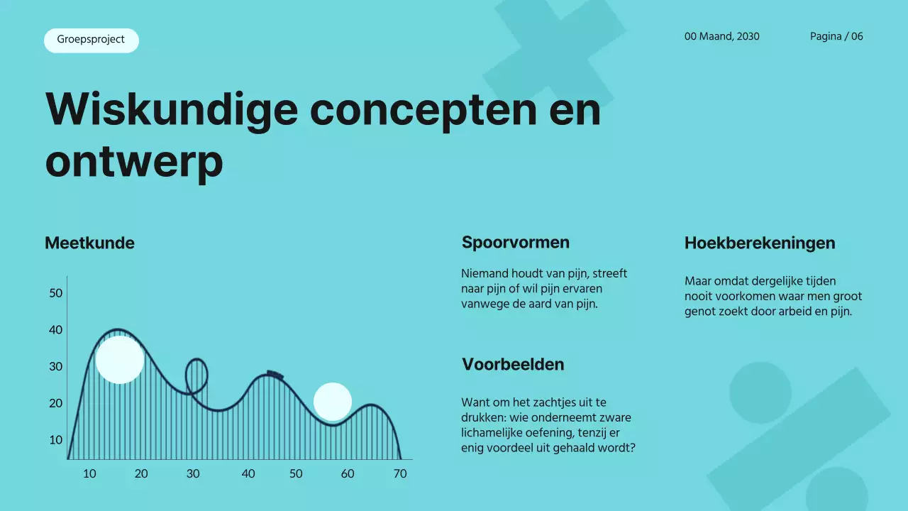 Blauw Roze Wit Eenvoudig Modern Groepsproject Wiskunde Studiemateriaal