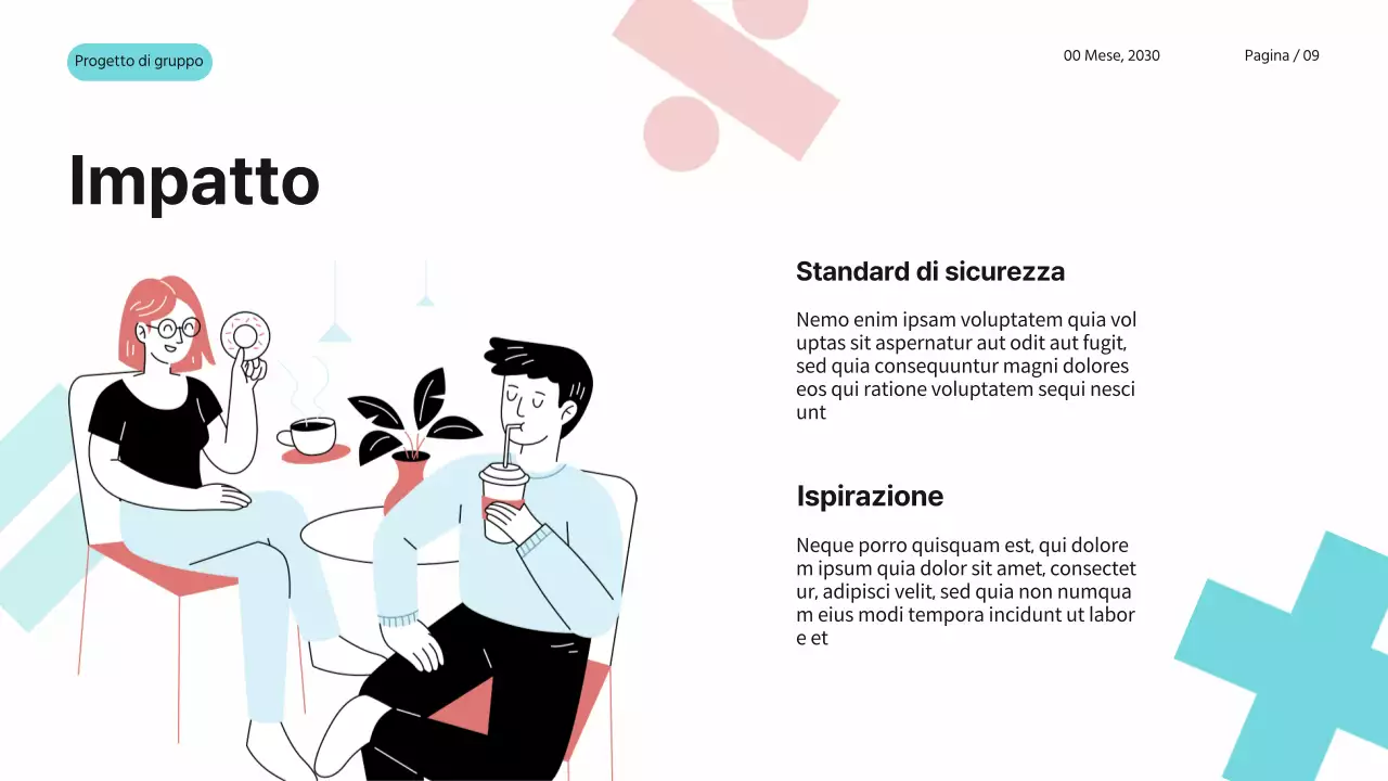 Blu Rosa Bianco Semplice Progetto di gruppo moderno Materiale di studio per la matematica