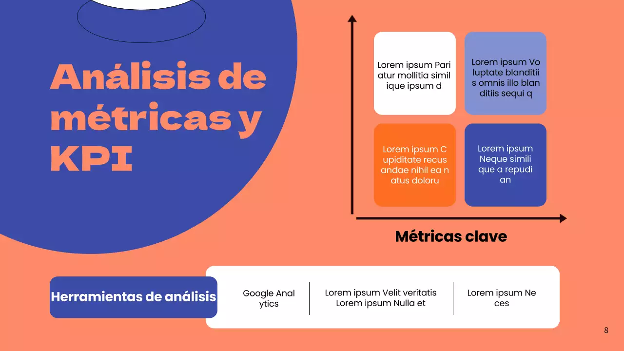 Azul y naranja Estrategia empresarial de email marketing simple
