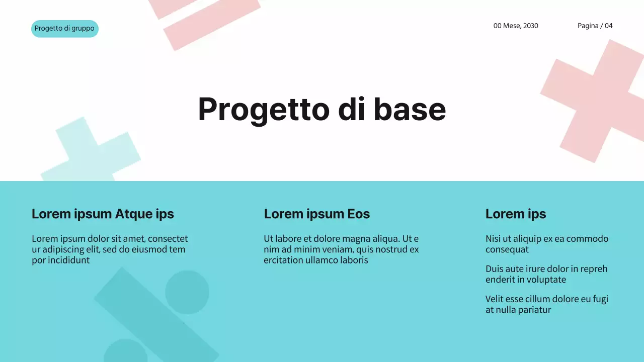 Blu Rosa Bianco Semplice Progetto di gruppo moderno Materiale di studio per la matematica