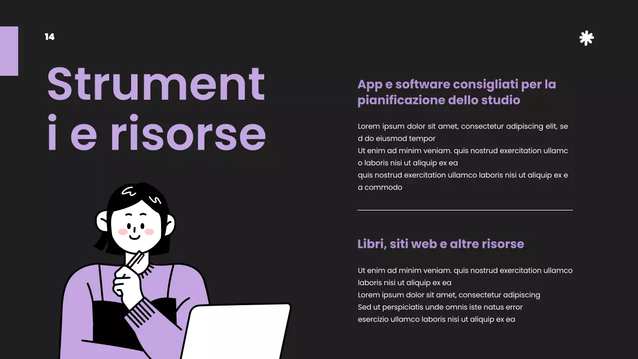 Viola Bianco Semplice Materiale di studio strategico di classe