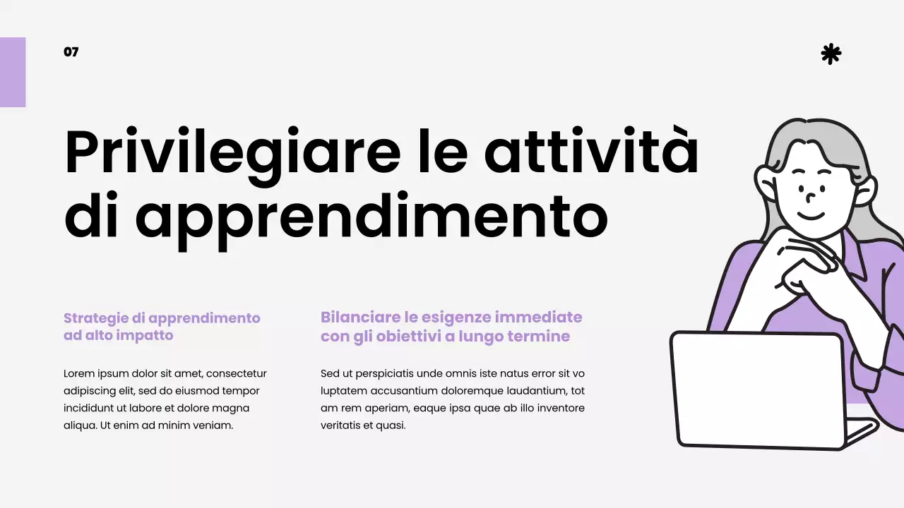 Viola Bianco Semplice Materiale di studio strategico di classe