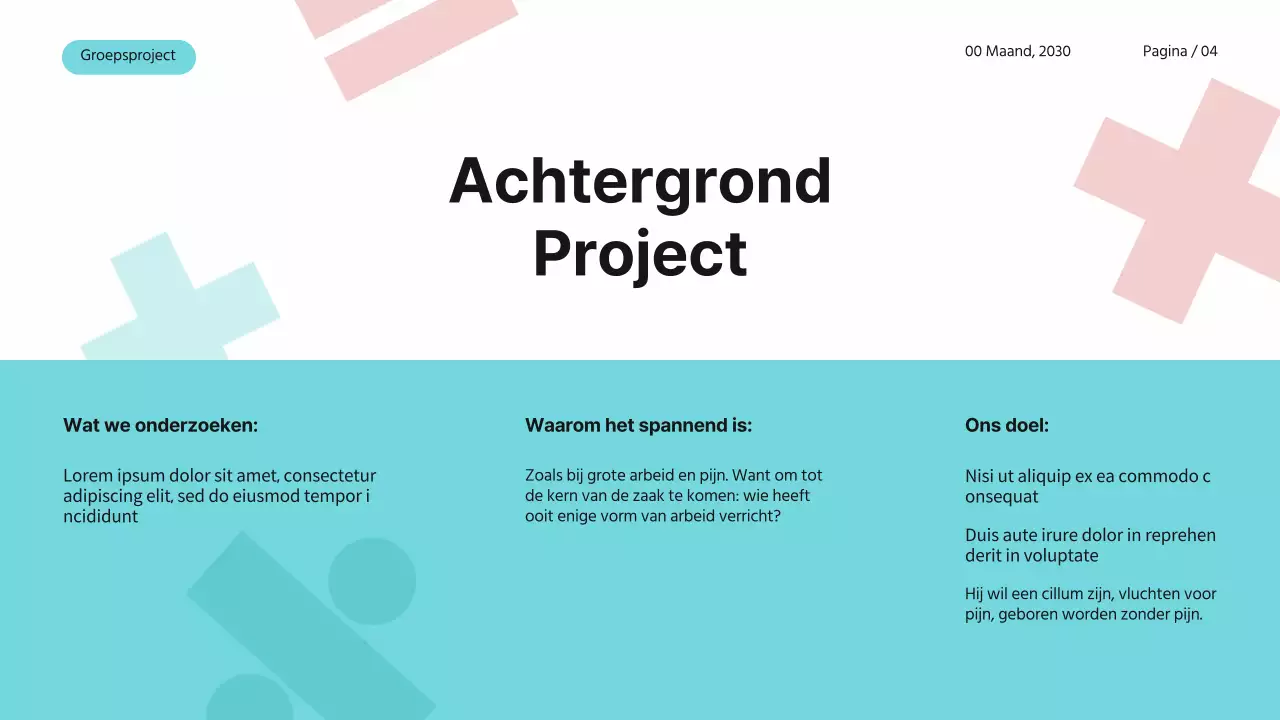 Blauw Roze Wit Eenvoudig Modern Groepsproject Wiskunde Studiemateriaal