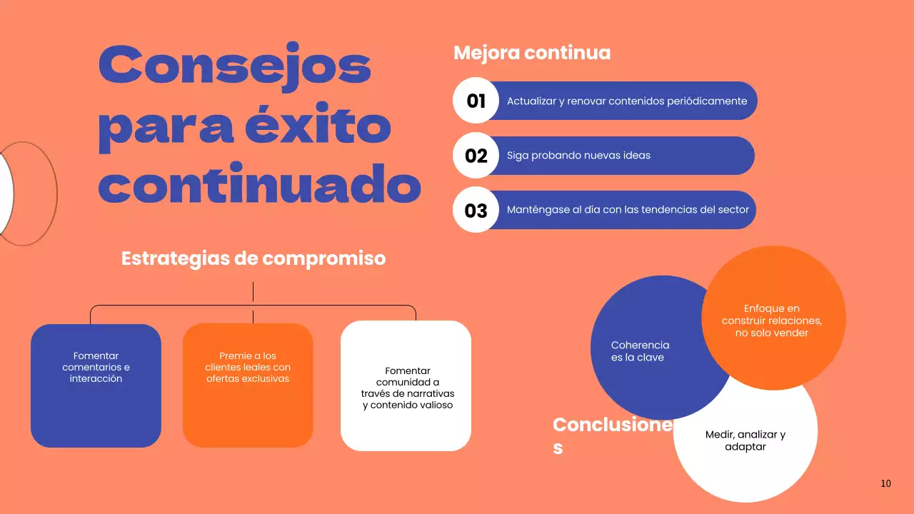 Azul y naranja Estrategia empresarial de email marketing simple