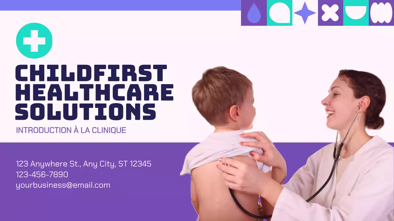 Purple And Green Modern Healthcare Solutions Présentation de l'entreprise