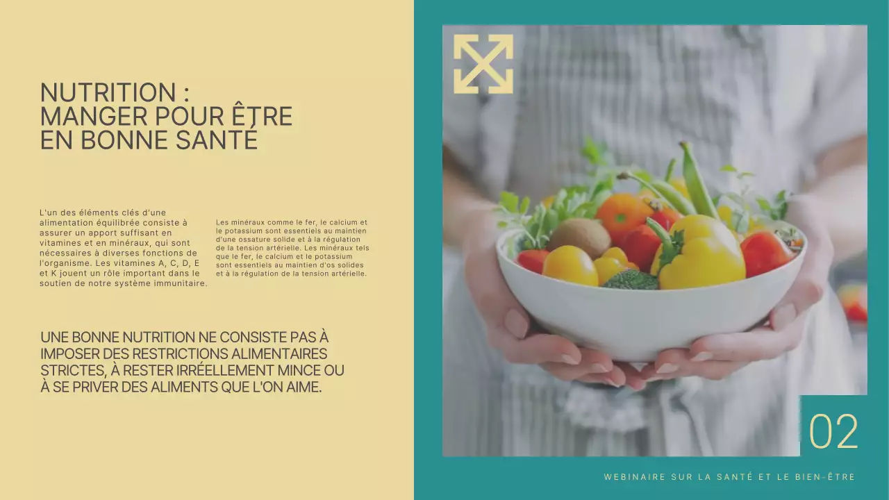 Matériel de conférence pour le webinaire sur la santé et le bien-être modernes bleu et jaune