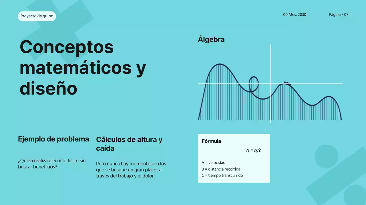 Azul Rosa Blanco Simple Moderno Proyecto de Grupo Matemáticas Materiales de Estudio