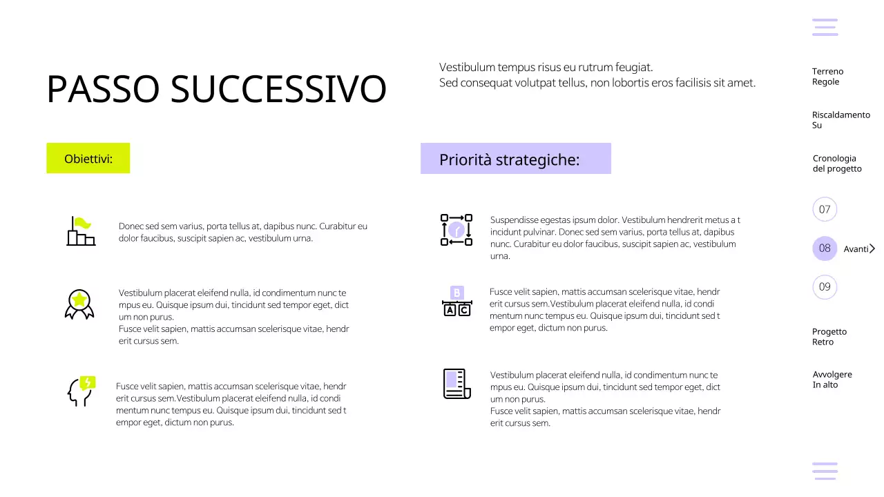 Viola Giallo Moderno Semplice Retrospettiva di squadra