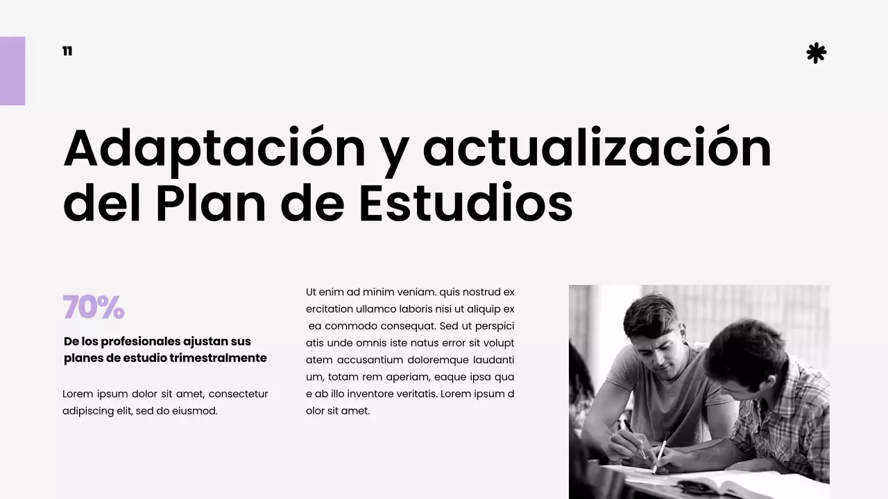 Púrpura Blanco Simple Estratégico Estudio Materiales de clase