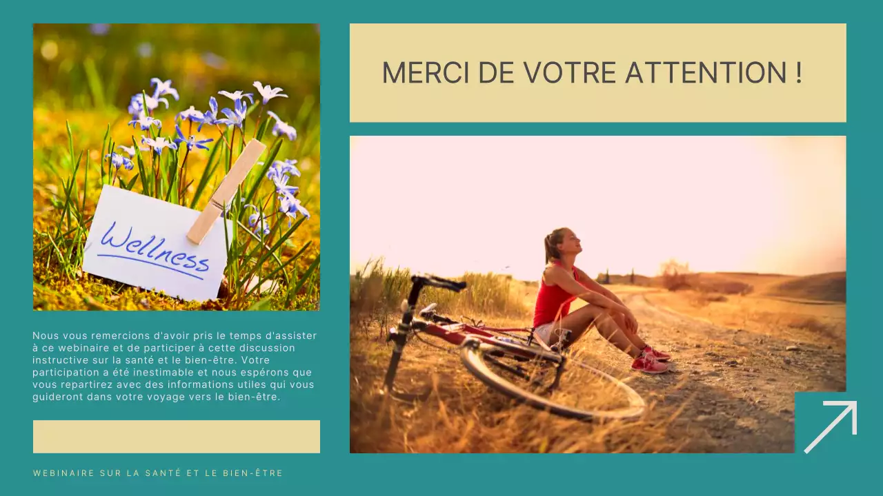 Matériel de conférence pour le webinaire sur la santé et le bien-être modernes bleu et jaune