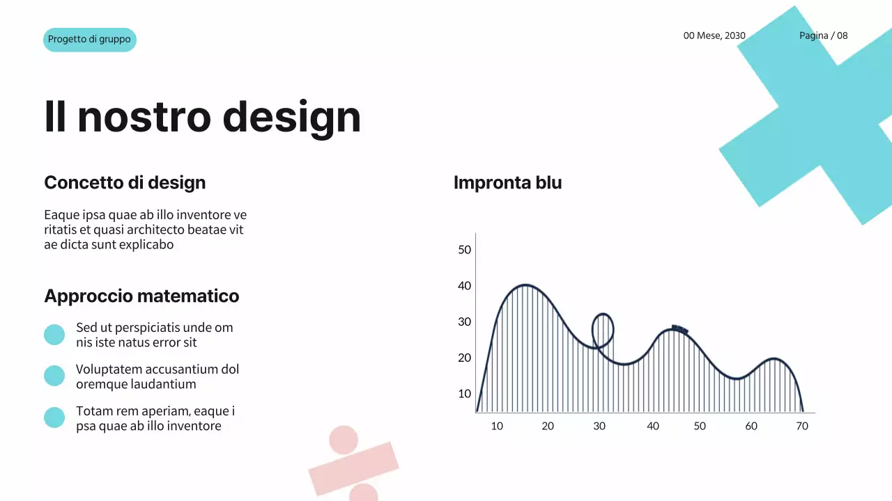 Blu Rosa Bianco Semplice Progetto di gruppo moderno Materiale di studio per la matematica