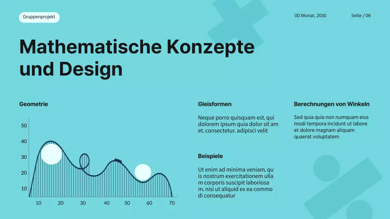 Blau Rosa Weiß Einfaches Modernes Gruppenprojekt Mathematik Studienmaterial