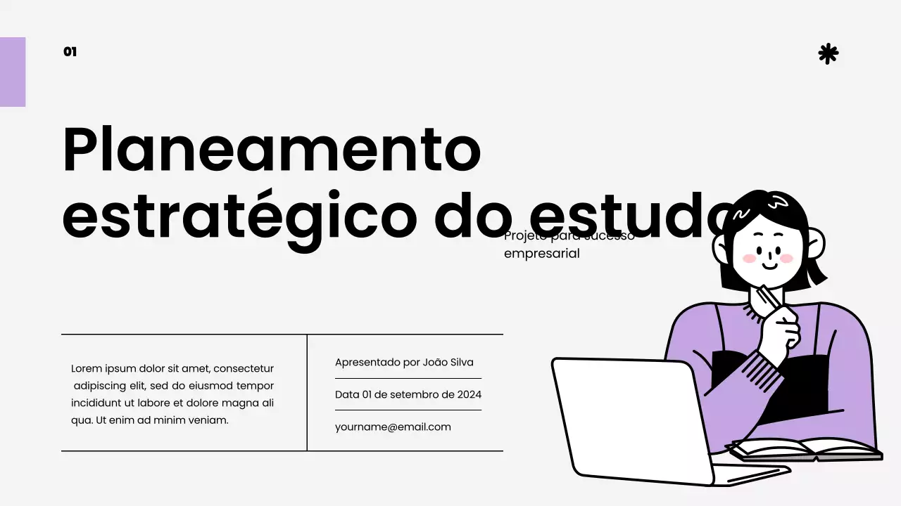 Roxo Branco Simples Estratégico Materiais de aula de estudo