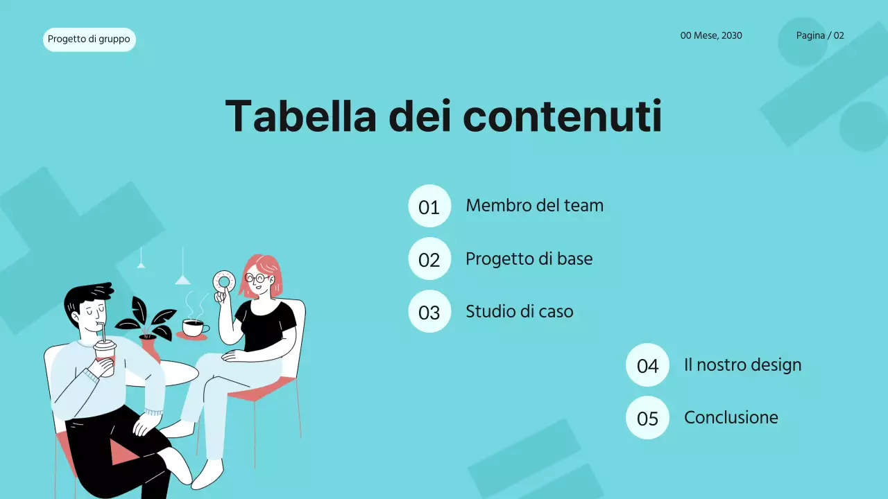 Blu Rosa Bianco Semplice Progetto di gruppo moderno Materiale di studio per la matematica