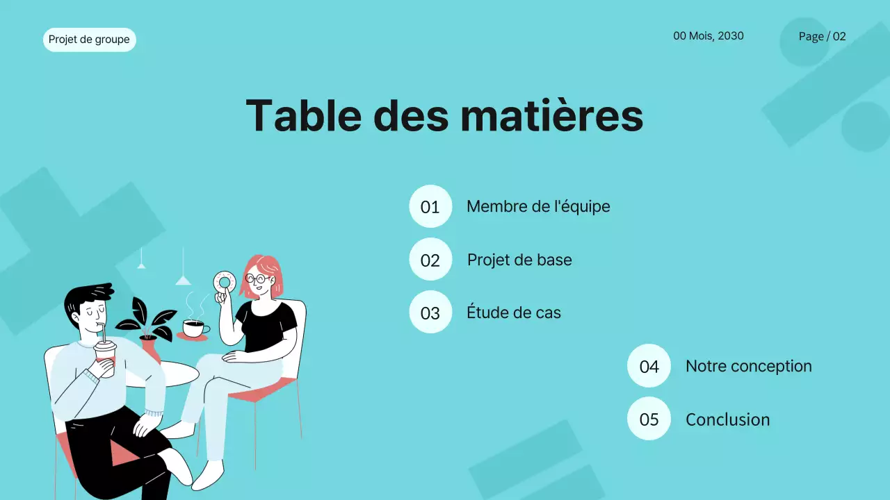 Bleu Rose Blanc Simple Moderne Projet de Groupe Mathématiques Matériel d'étude