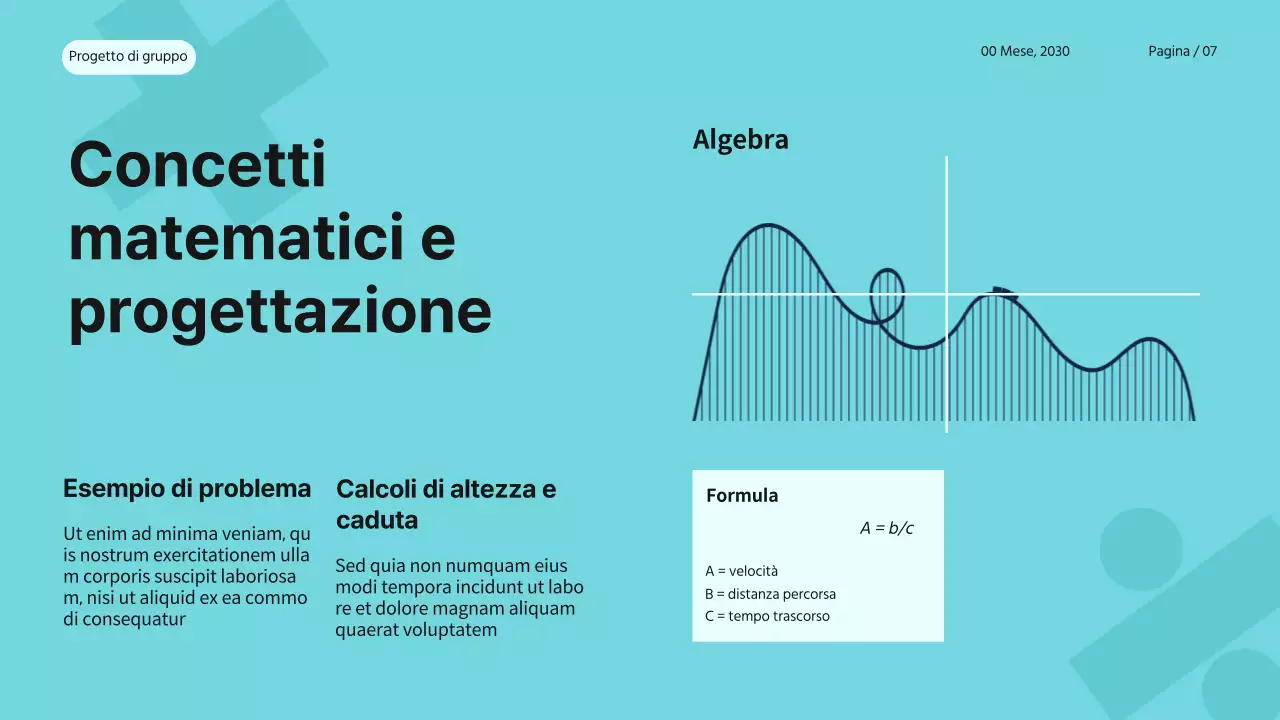 Blu Rosa Bianco Semplice Progetto di gruppo moderno Materiale di studio per la matematica