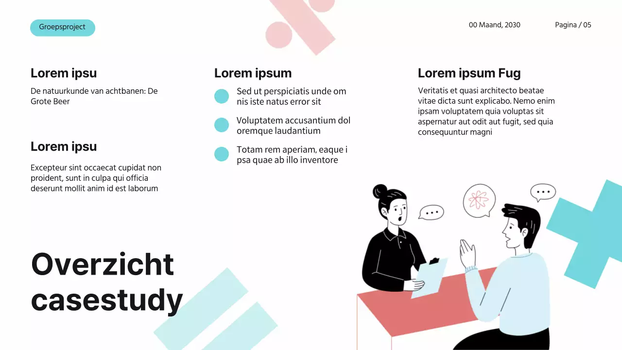 Blauw Roze Wit Eenvoudig Modern Groepsproject Wiskunde Studiemateriaal