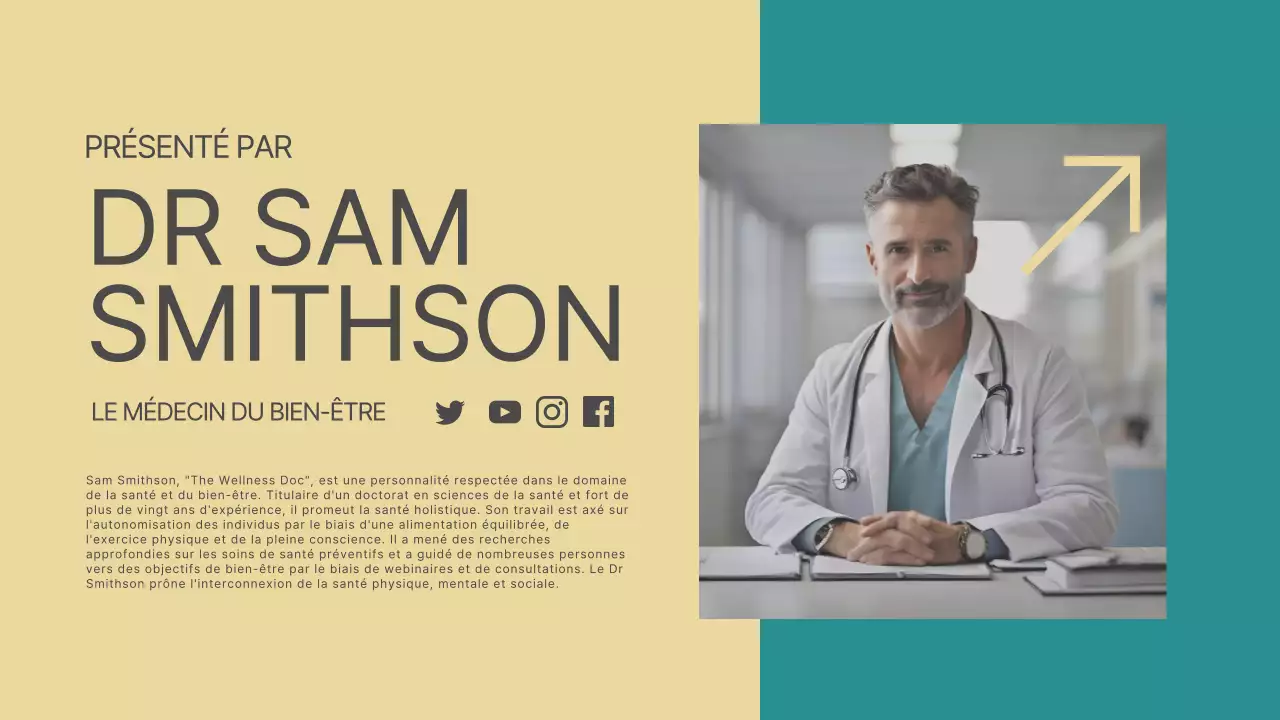 Matériel de conférence pour le webinaire sur la santé et le bien-être modernes bleu et jaune