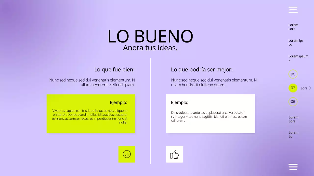 Púrpura Amarillo Moderno Simple Equipo Retrospectiva