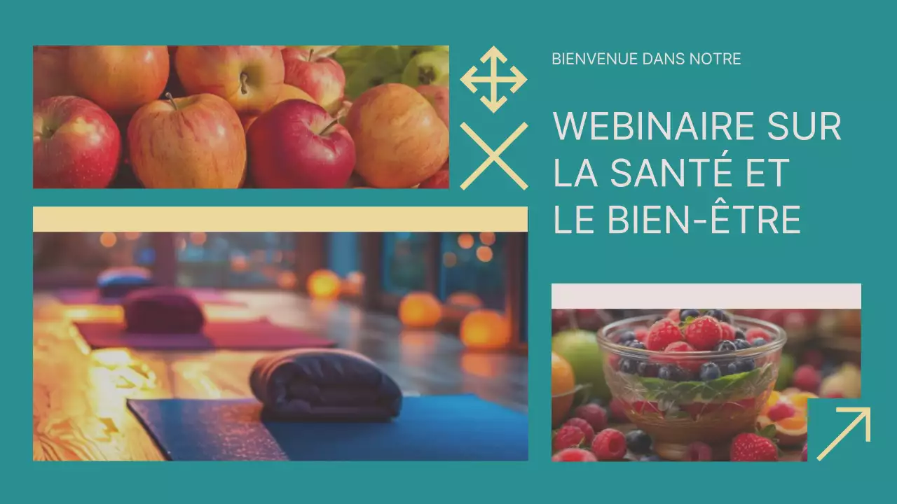 Matériel de conférence pour le webinaire sur la santé et le bien-être modernes bleu et jaune