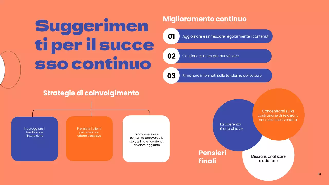 Strategia aziendale di email marketing semplice blu e arancione