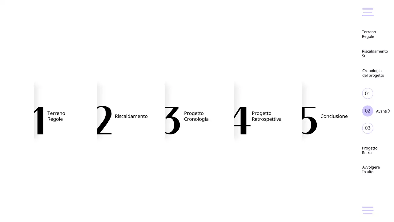 Viola Giallo Moderno Semplice Retrospettiva di squadra